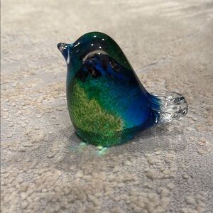 Qf Glass Bird Handmade Blown Glass Figurine Christmas, Birthday Gift Decorative